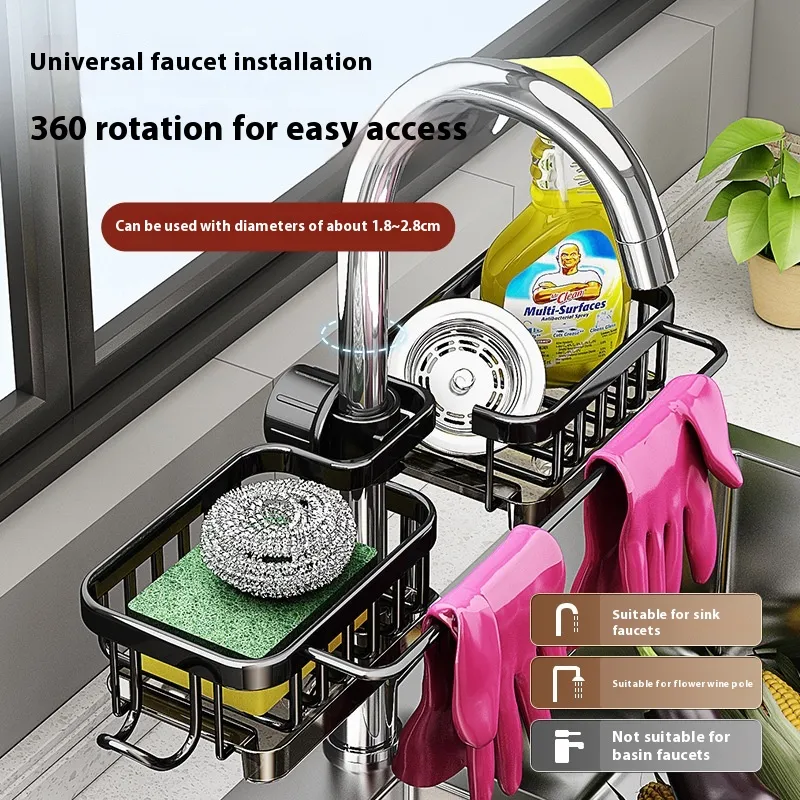 Sink caddy for the tap, no drilling